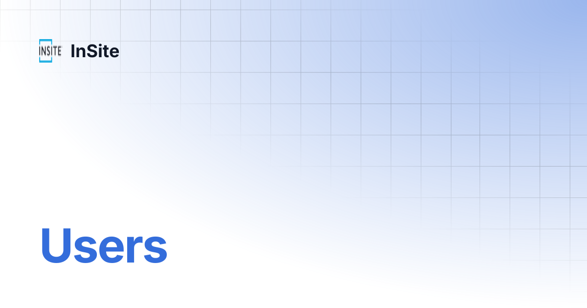 Users | InSite